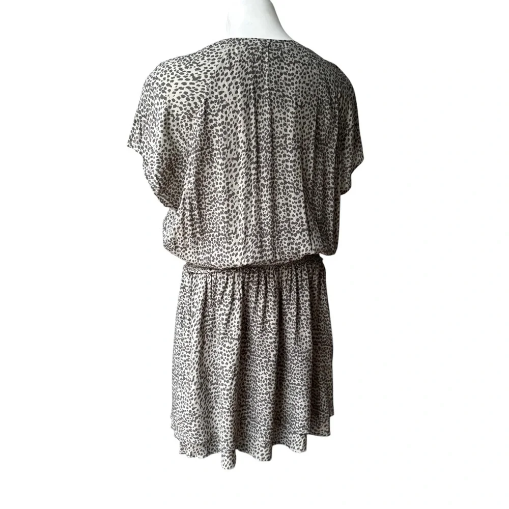 Rails Karla Animal Print Mini Dress in Olive Lynx, Sz L - Picture 10 of 14